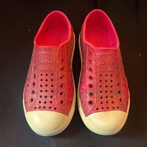 Native Shoes Jefferson red glitter size C11
